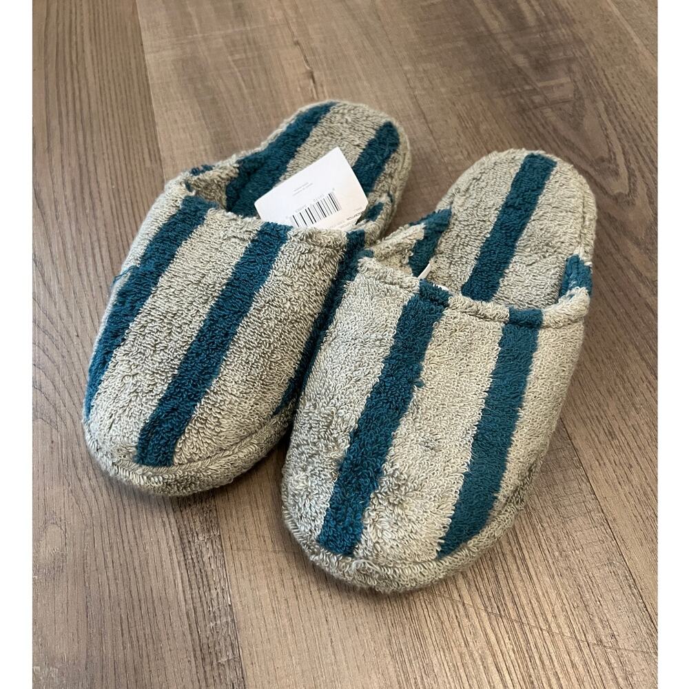 NWT Parachute Terry Stripe Slippers